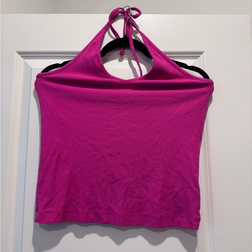Old Navy Fuchsia Halter Crop Top